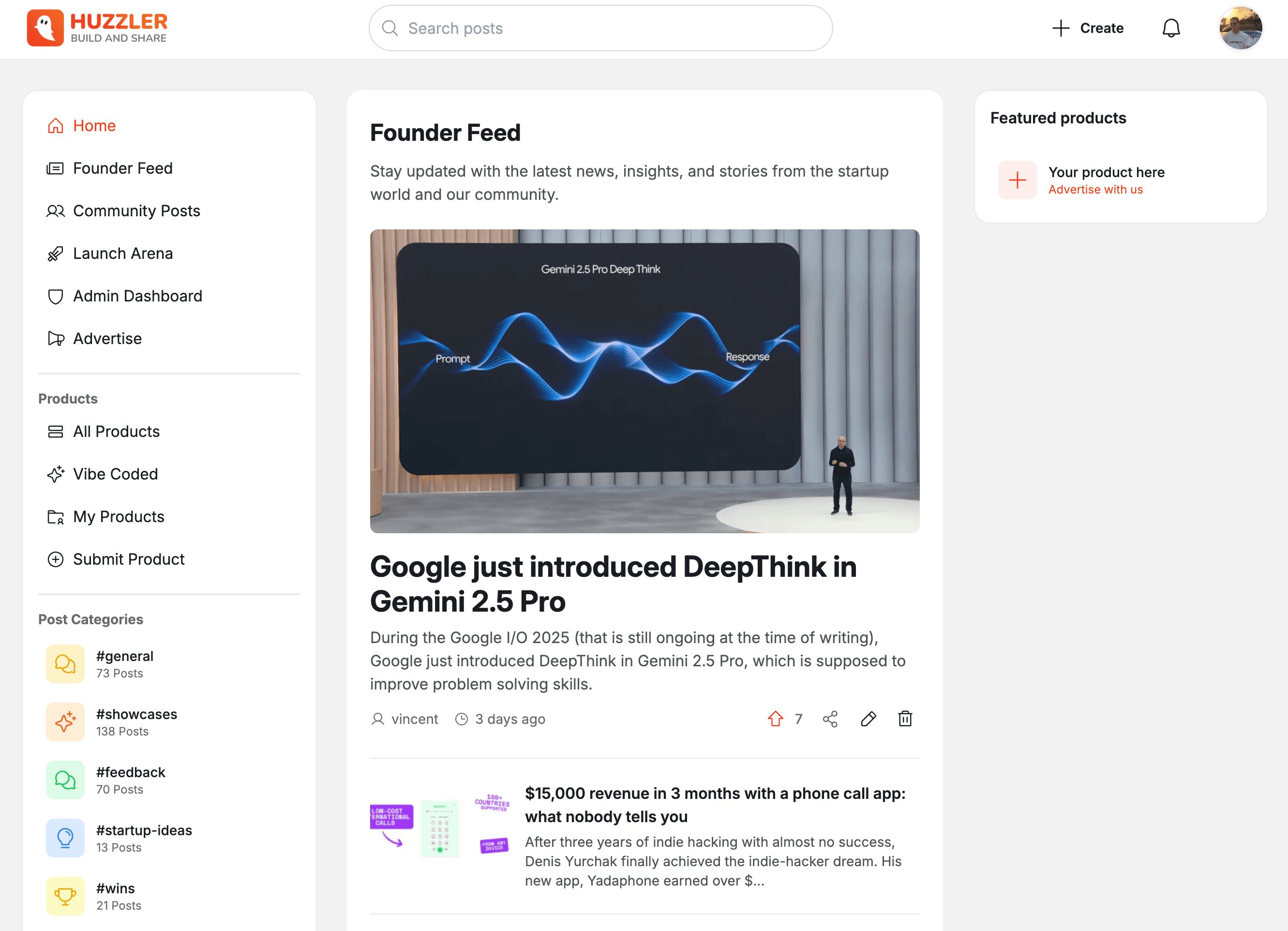 Main image for Huzzler - A community platform with 1000+ members